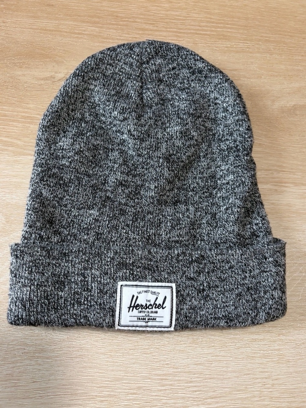Herschel Supply Co. Charcoal Grey Marled Knit Cuffed Beanie